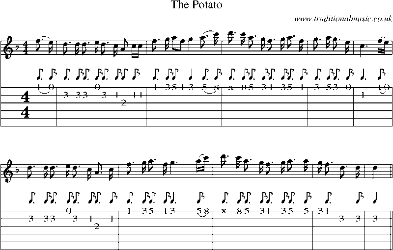 Guitar Tab and Sheet Music for The Potato