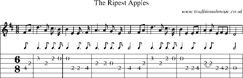 Guitar Tab and Sheet Music for The Ripest Apples