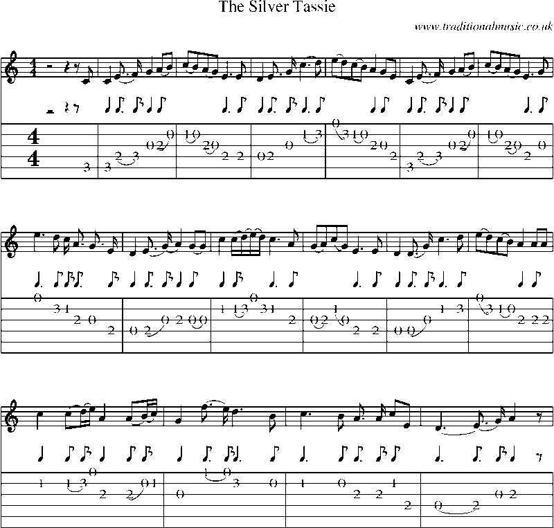 Guitar Tab and Sheet Music for The Silver Tassie