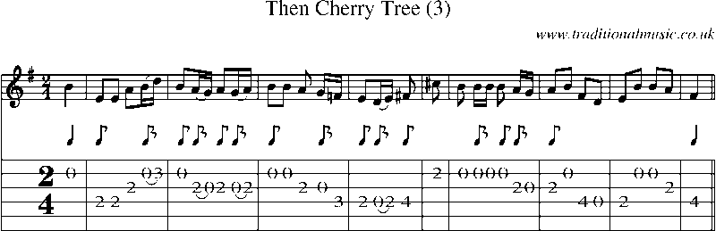 Guitar Tab and Sheet Music for Then Cherry Tree (3)