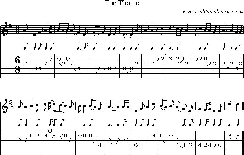 Guitar Tab and Sheet Music for The Titanic(4)