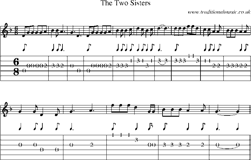 Guitar Tab and Sheet Music for The Two Sisters(15)