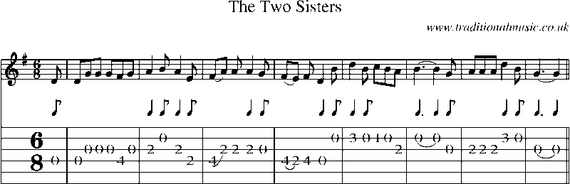 Guitar Tab and Sheet Music for The Two Sisters(16)