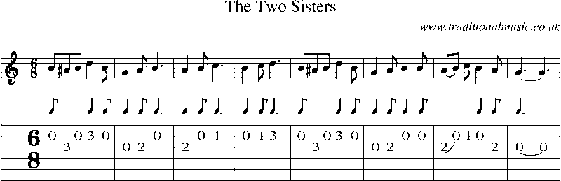 Guitar Tab and Sheet Music for The Two Sisters(7)