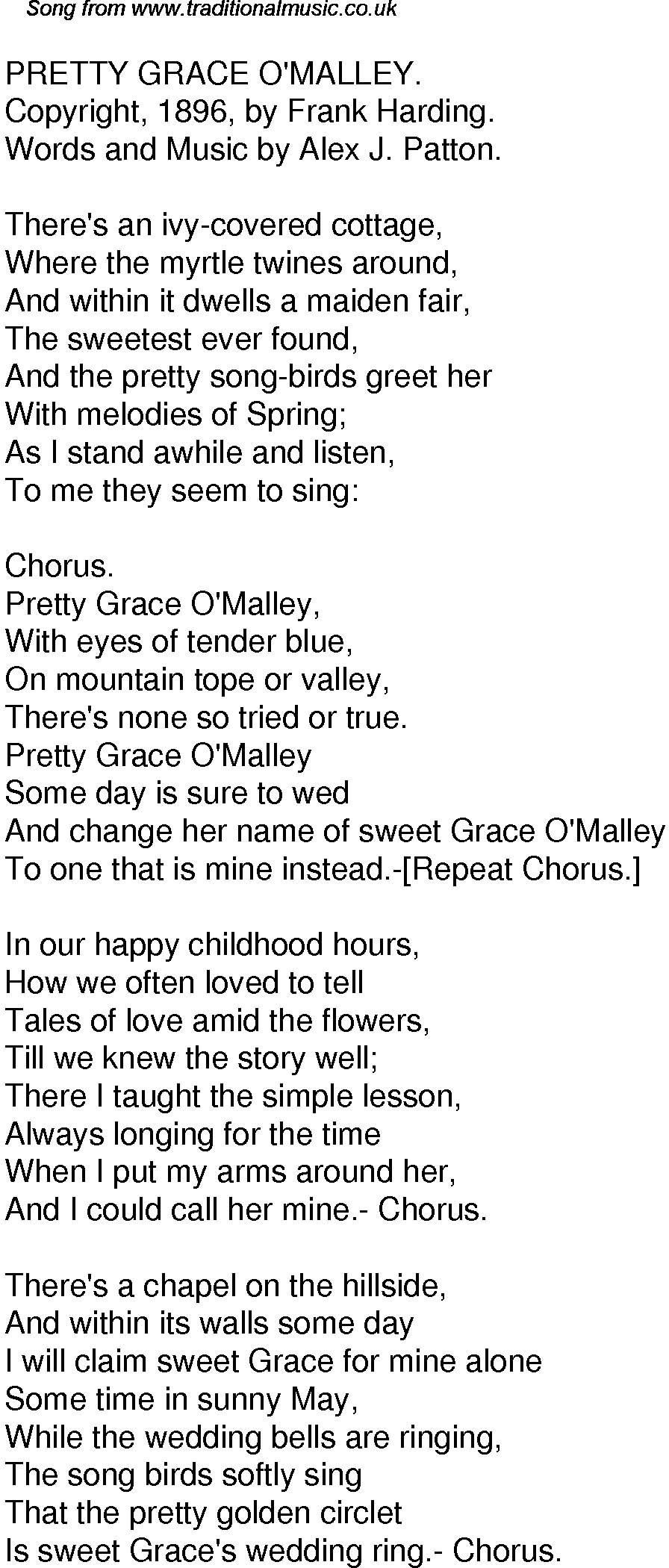 Grace o malley song