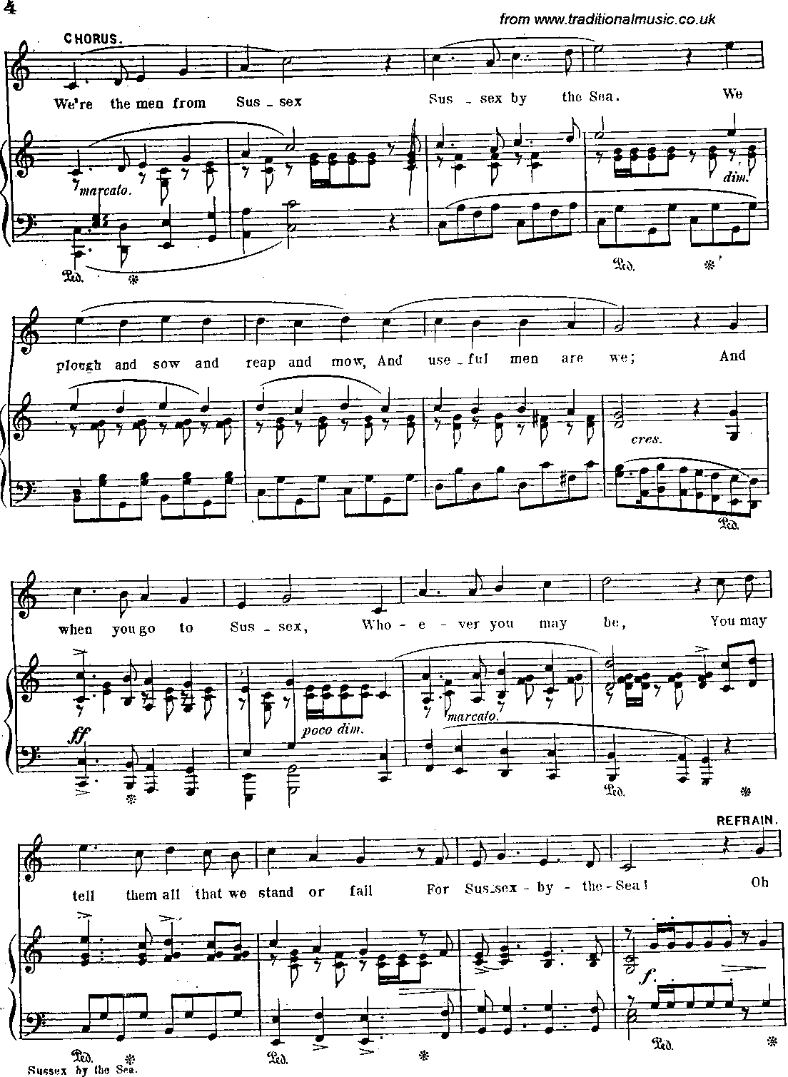 Sussex By The Sea, Complete Score, page 4 of 11