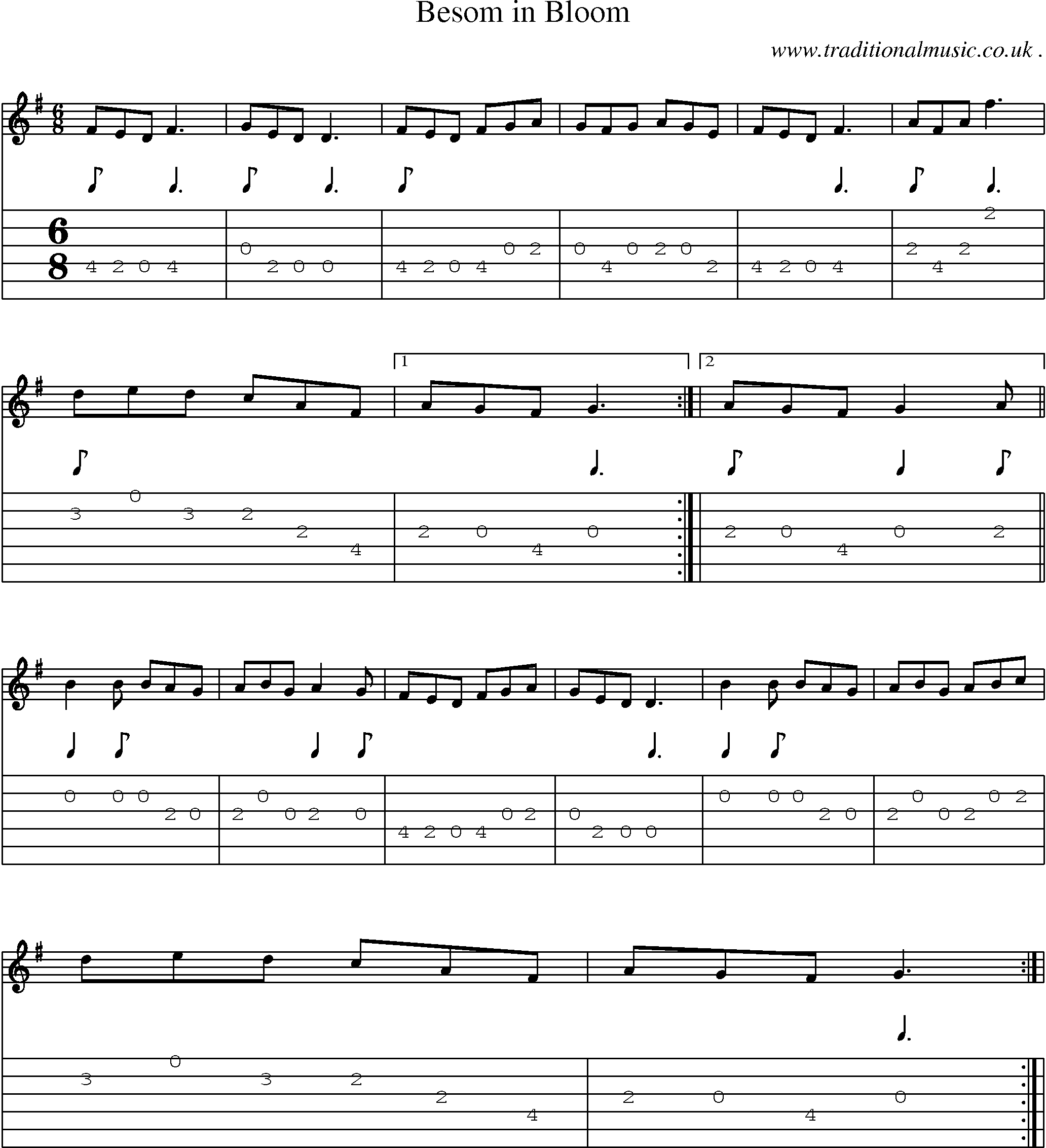 Sheet-Music and Guitar Tabs for Besom In Bloom