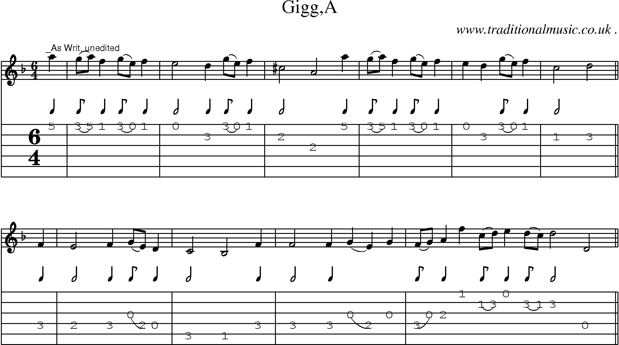 Sheet-Music and Guitar Tabs for Gigga