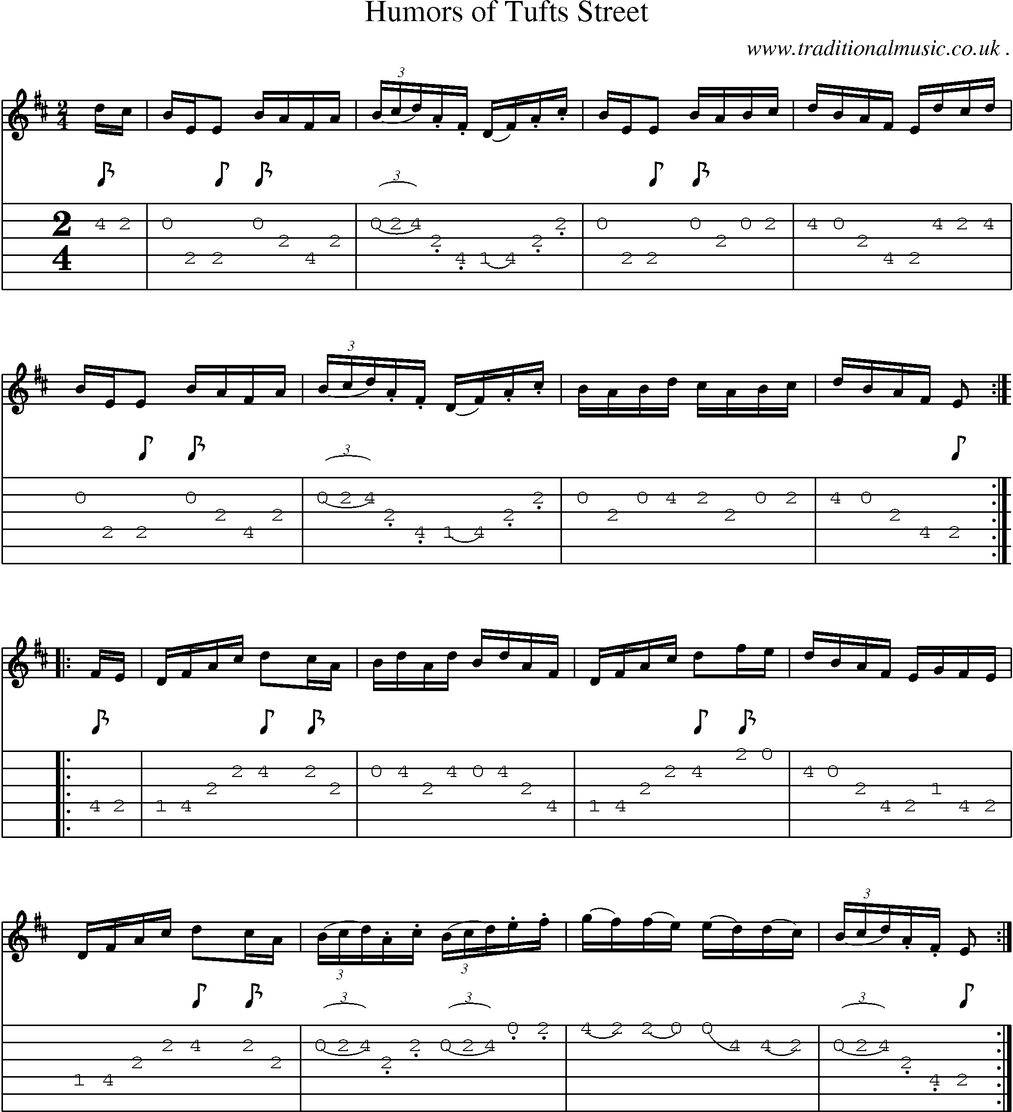 Sheet-Music and Guitar Tabs for Humors Of Tufts Street