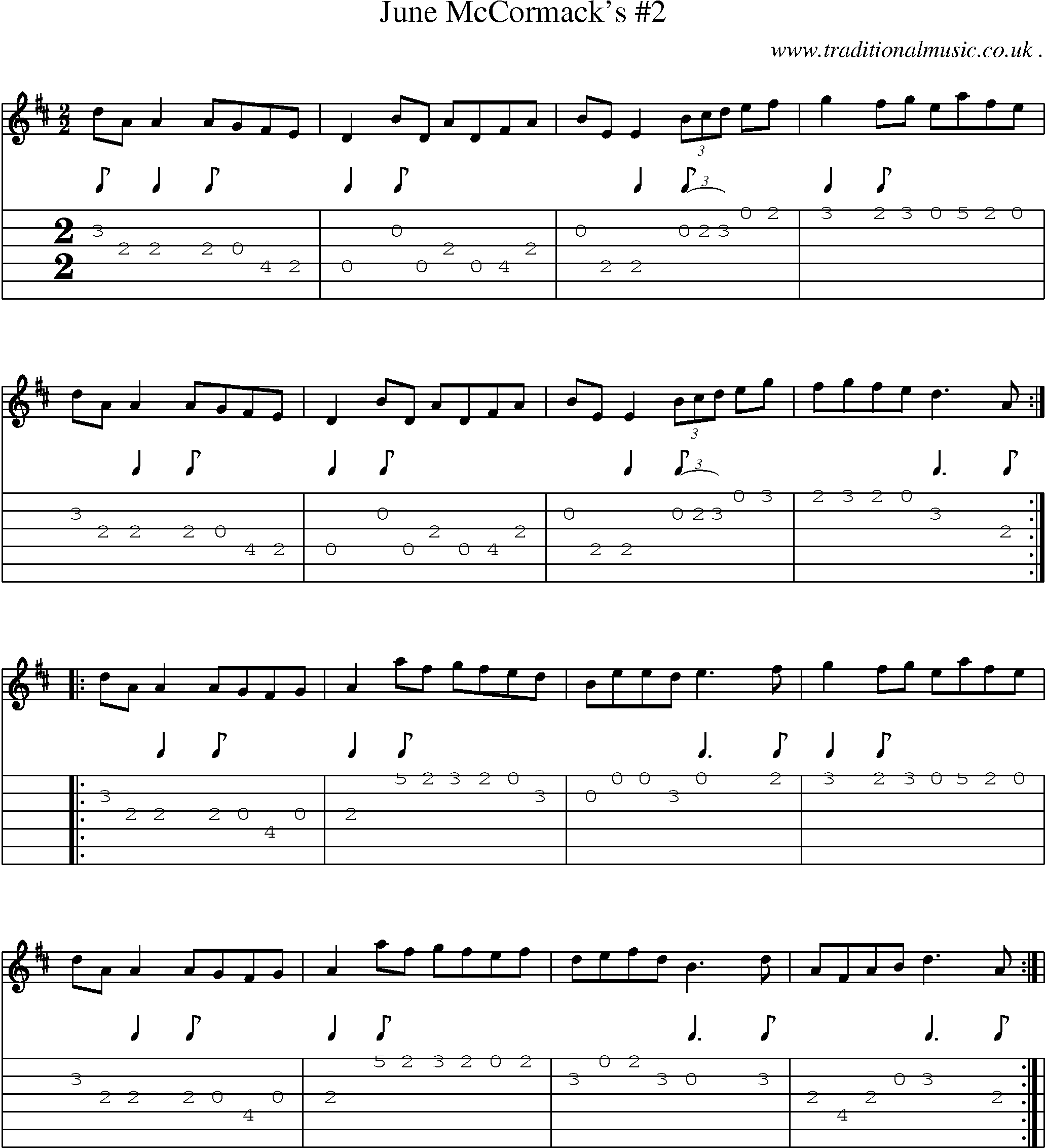 Sheet-Music and Guitar Tabs for June Mccormacks 2