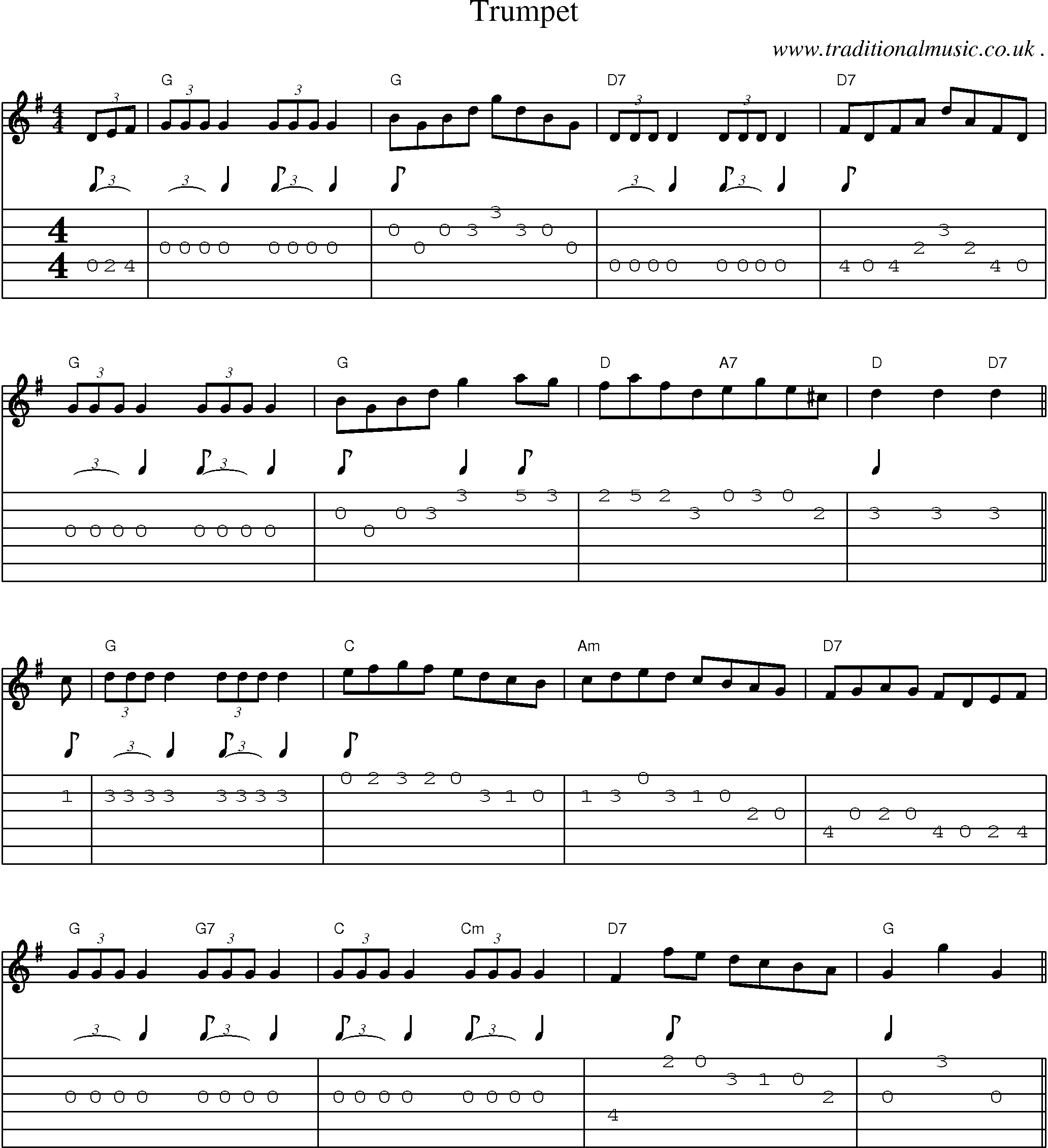 Sheet-Music and Guitar Tabs for Trumpet