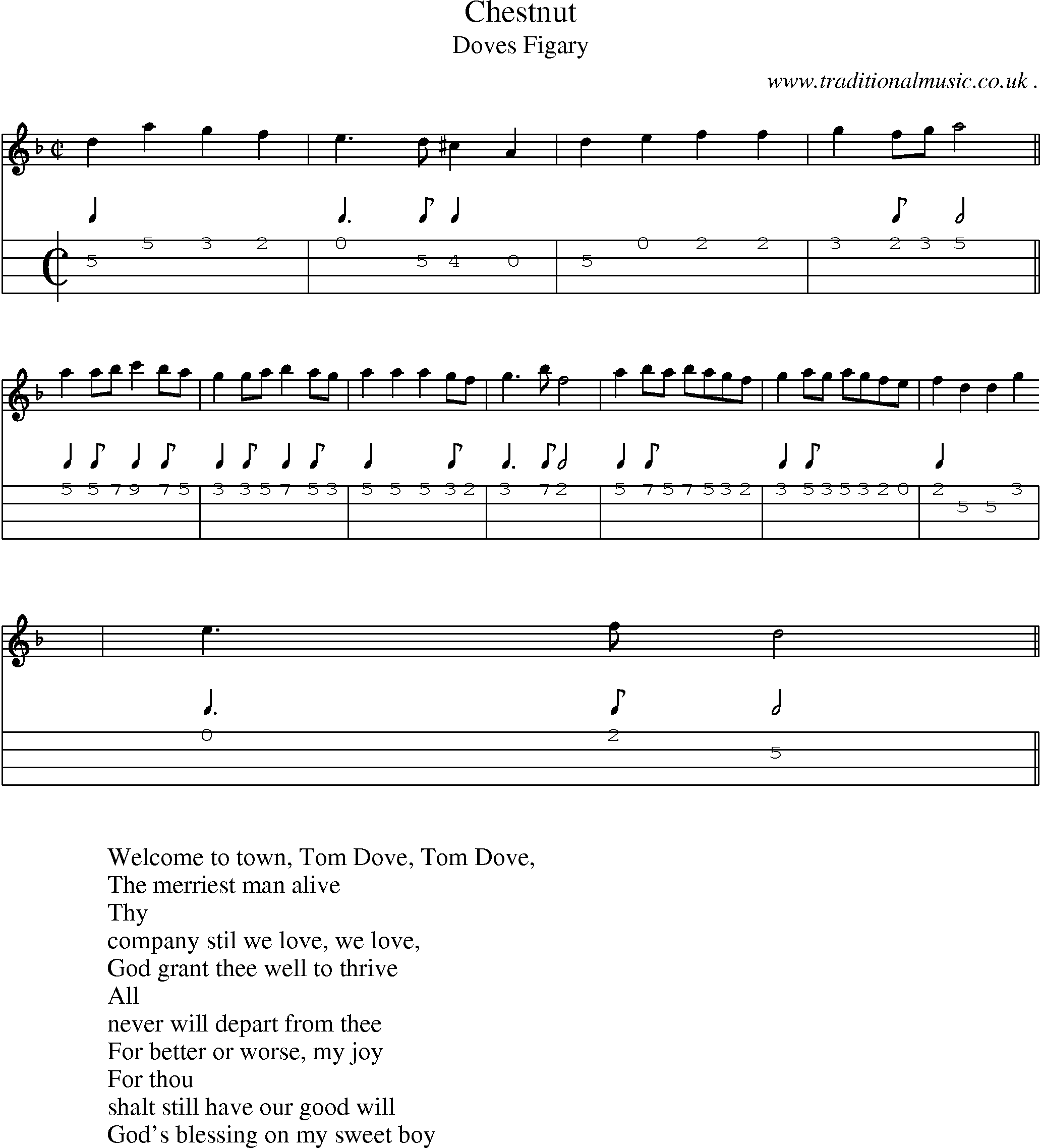 Folk and Traditional Music, Sheet-Music, Mandolin tab, midi, mp3 and ...