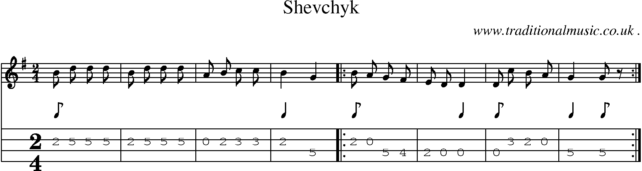 Sheet-Music and Mandolin Tabs for Shevchyk