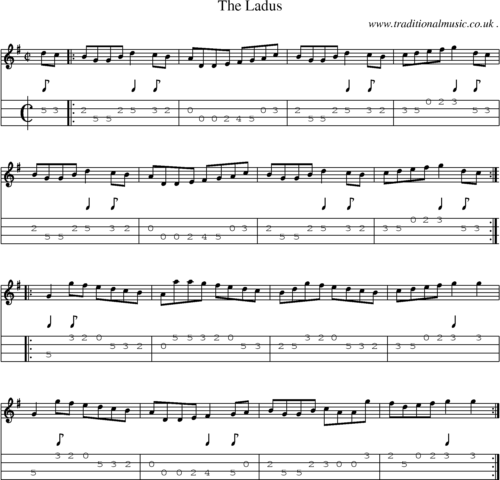 Sheet-Music and Mandolin Tabs for The Ladus