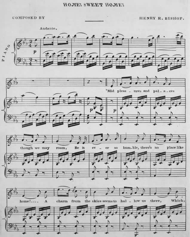 Home Sweet Home, Sheet Music page 2