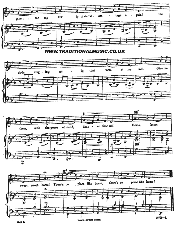 Home Sweet Home, Sheet Music (Macy) page 4