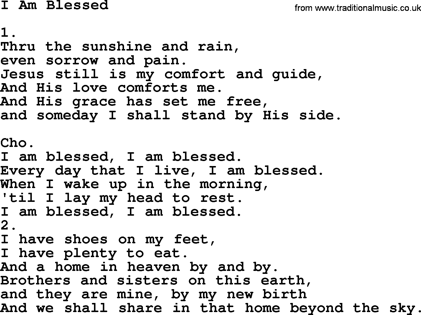 i am blessed essay