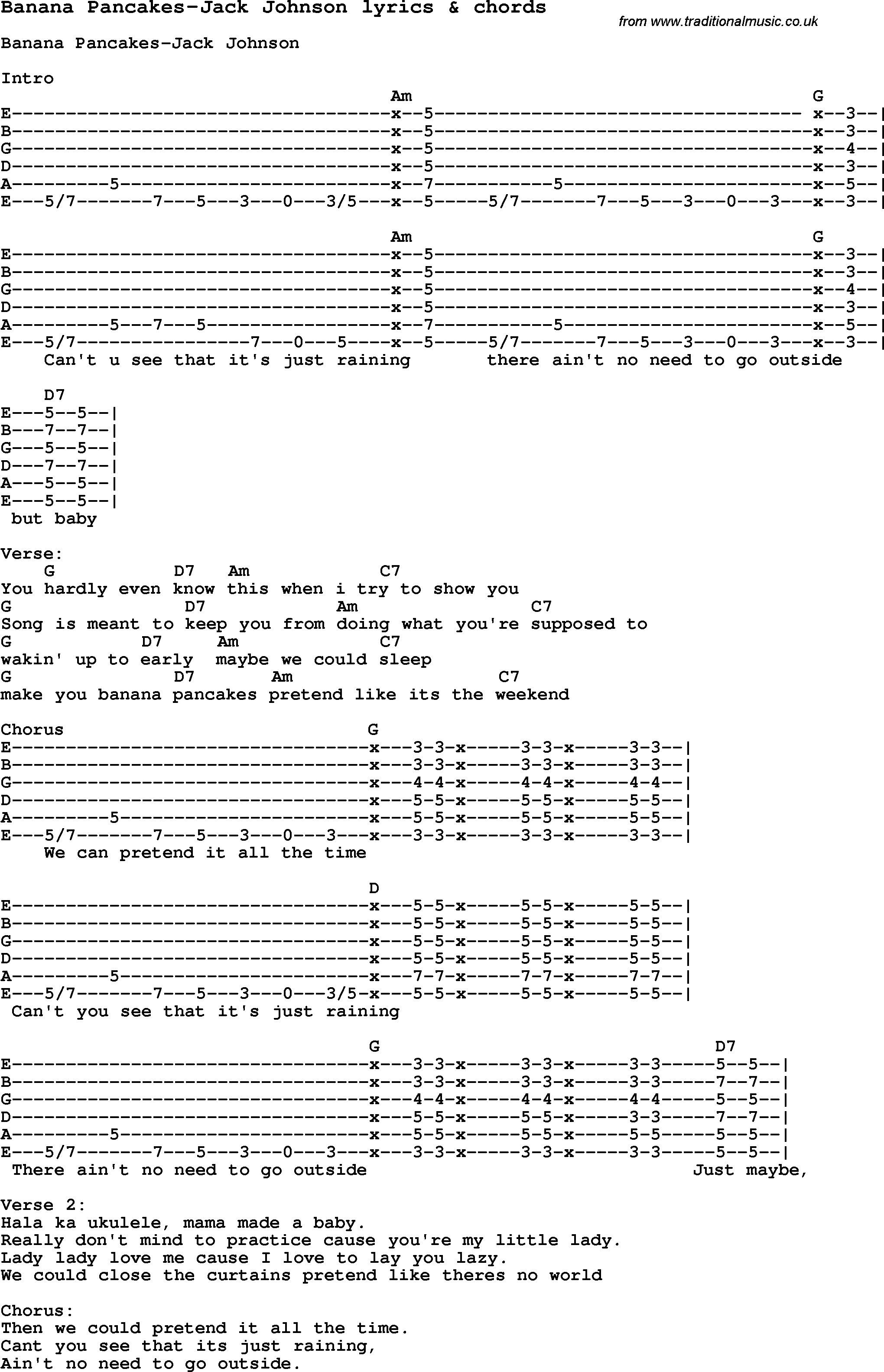 Upside Down by Jack Johnson - Easy Guitar Tab - Guitar Instructor