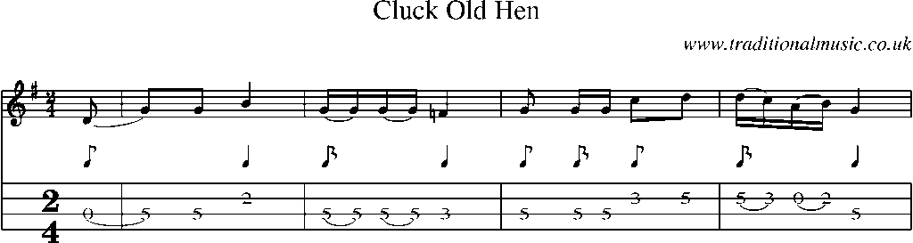 Mandolin Tab and Sheet Music for Cluck Old Hen