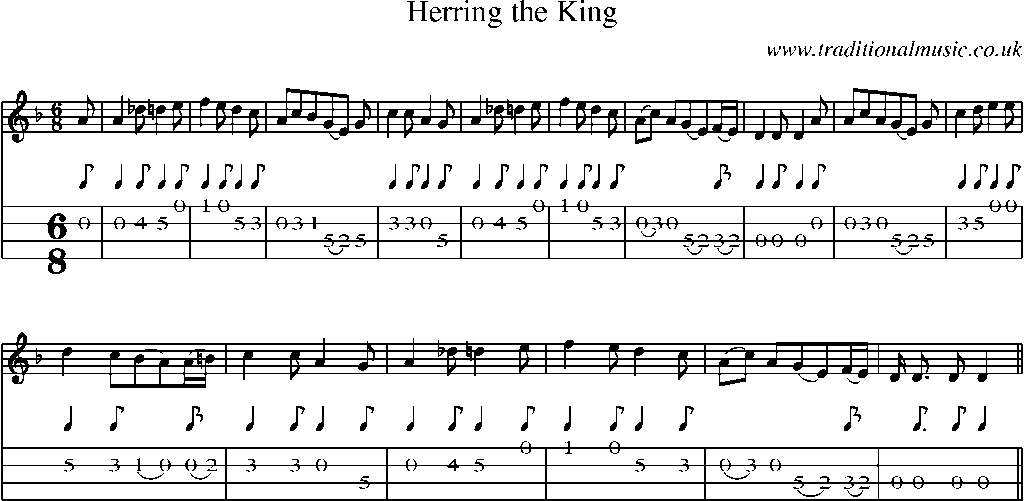 Mandolin Tab and Sheet Music for Herring The King