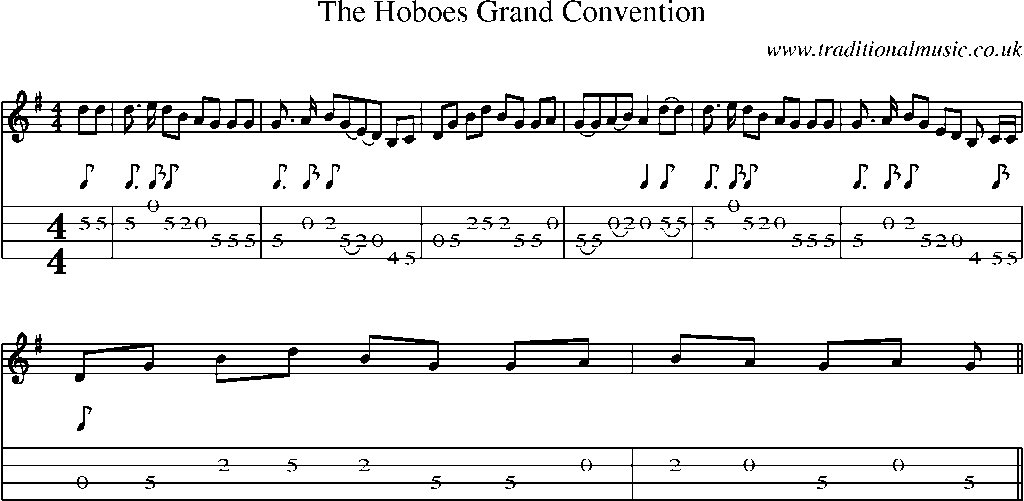 Mandolin Tab and Sheet Music for The Hoboes Grand Convention