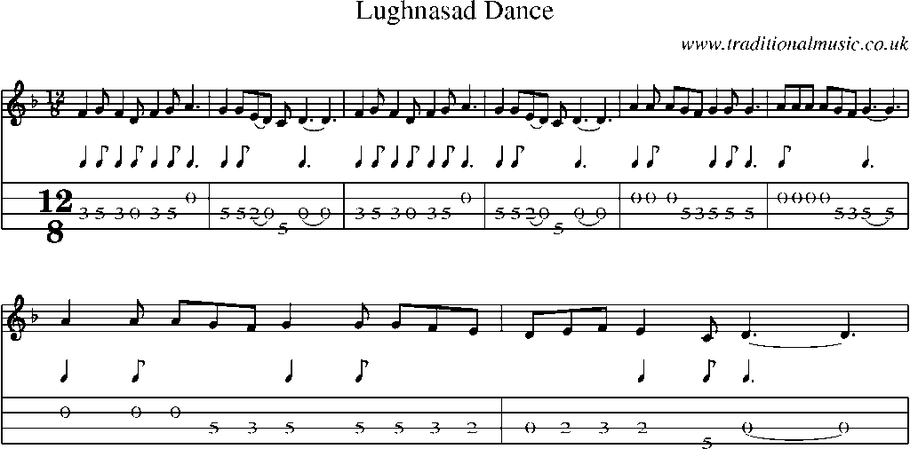 Mandolin Tab and Sheet Music for Lughnasad Dance