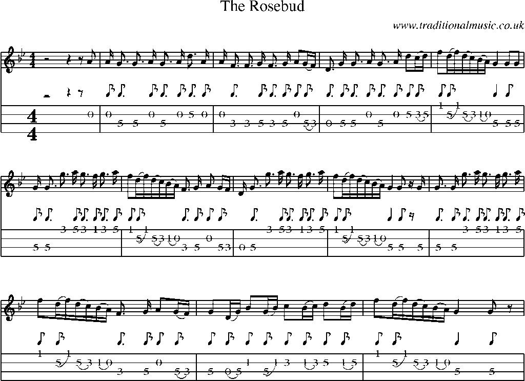 Mandolin Tab and Sheet Music for The Rosebud