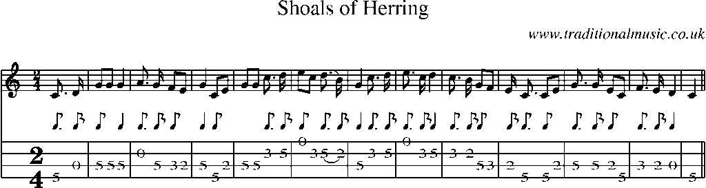 Mandolin Tab and Sheet Music for Shoals Of Herring