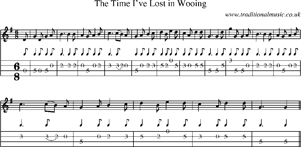 Mandolin Tab and Sheet Music for The Time I've Lost In Wooing