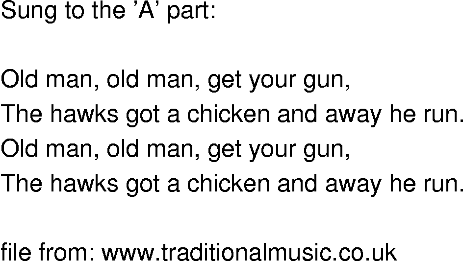 Old-Time (oldtimey) Song Lyrics - hawks got a chicken