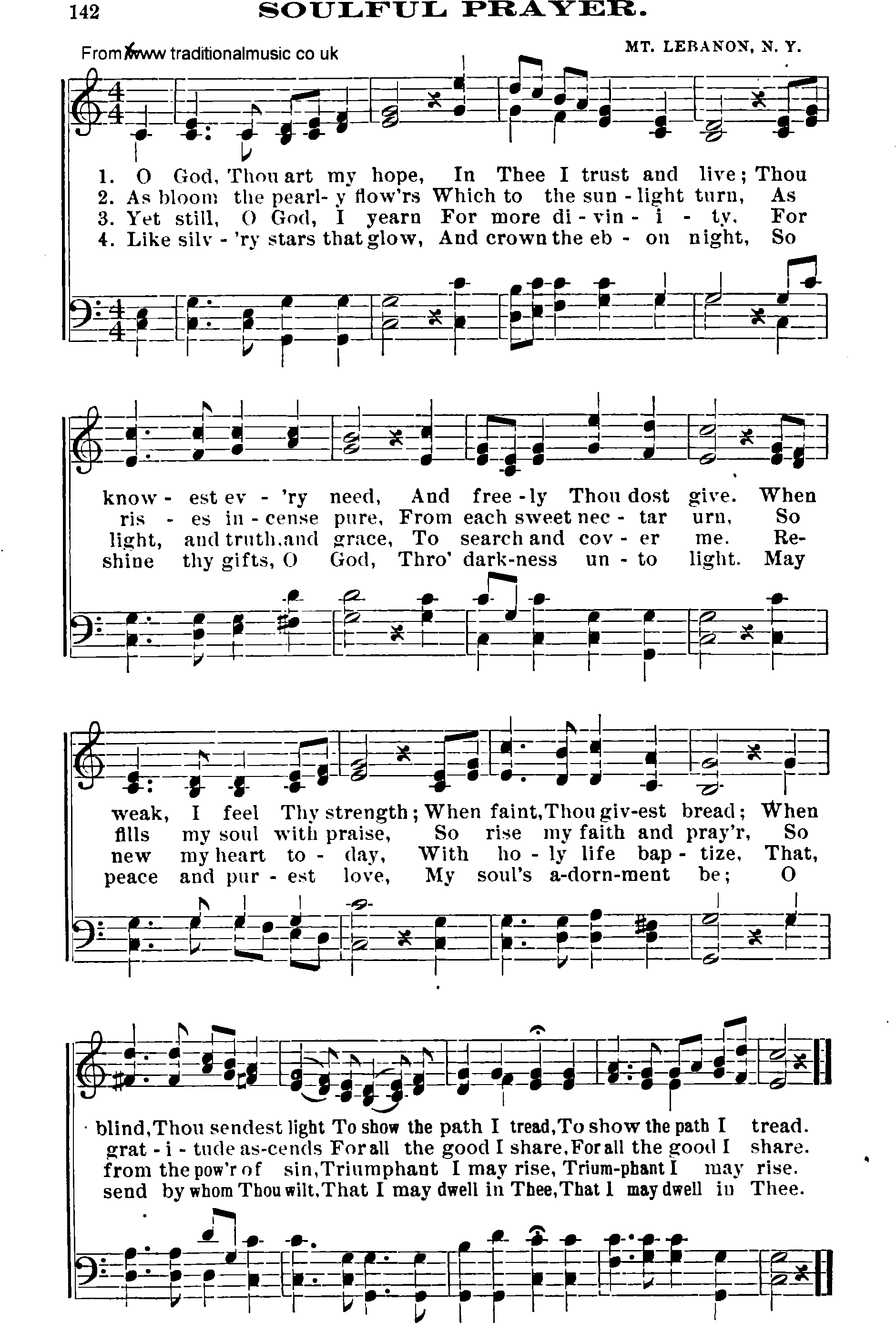Shaker Music collection, Hymn: soulful prayer, sheetmusic and PDF