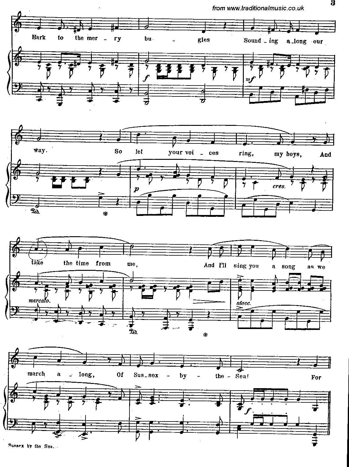 Sussex By The Sea, Complete Score, page 3 of 11