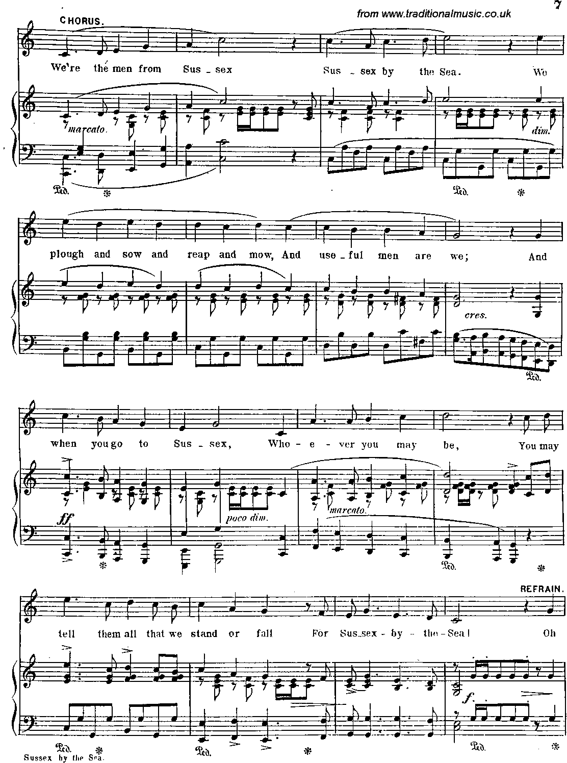 Sussex By The Sea, Complete Score, page 7 of 11