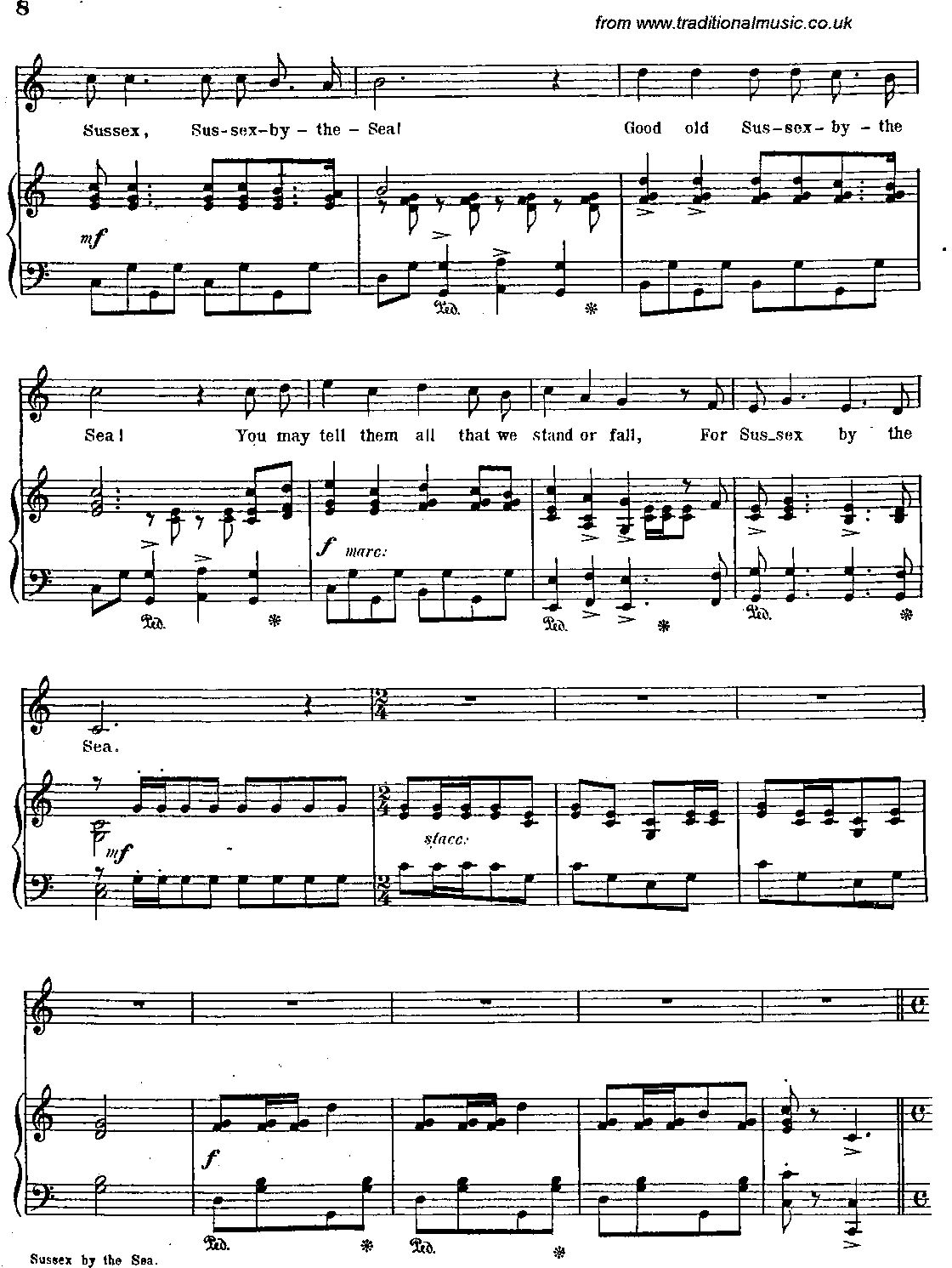 Sussex By The Sea, Complete Score, page 8 of 11