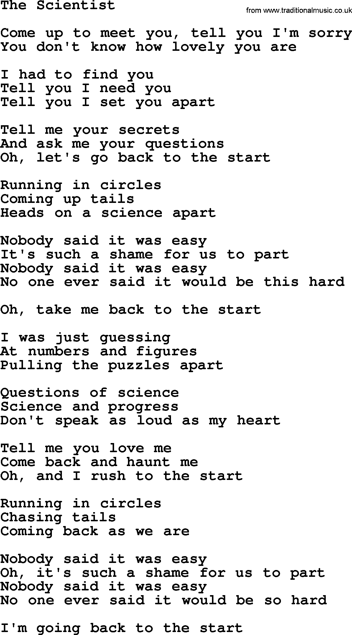 Willie Nelson song: The Scientist lyrics